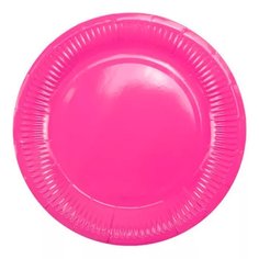 Тарелка бумажная ламинированные Hot Pink 18см 6шт 6056698 МФ Поиск