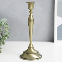 Подсвечник металл на 1 свечу "Сканди" бронза 24,5х10х10 см No Brand