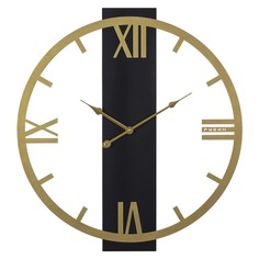 Часы настенные Рубин из металла Классика, d-50 см, золото