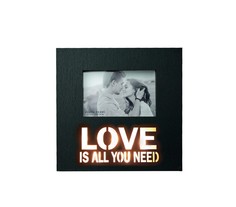 Фоторамка с подсветкой Fotografia 10x15 см, "Love", черная Первое ателье
