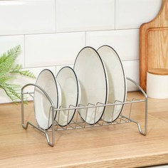 Сушилка для посуды Мини, одноярусная, 25x21x13 см, цвет хром No Brand