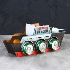 Органайзер для бутылок "Первому во всем", корабль, 34,6 х 14,7 см No Brand