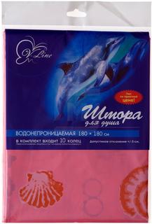 Штора для ванной Вилина 180x180 см полиэстер