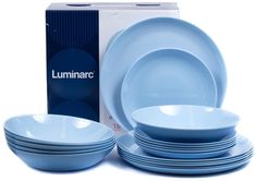 Столовый набор 18 предметов ДИВАЛИ ЛАЙТ БЛЮ Luminarc