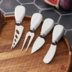 Набор ножей для сыра "Celt" 4 предмета, керамическая ручка Magistro