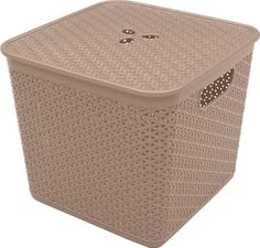 KEEPLEX KL130511015 Корзина для хранения Rattan со съемной крышкой 21л квадратная 30х30х28