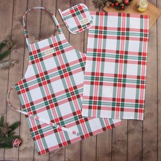 Этель Кух. набор Этель Нoliday decoration: полотенце 40х73 см, прихватка 19х19 см, фартук