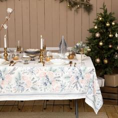 Скатерть "Этель" Christmas flowers 149х110см с ГМВО, 100%хл, 190г/м2 No Brand