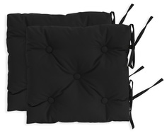 Комплект подушки на стул Kauffort "Оксфорд" 2 штуки черный 40х40 см