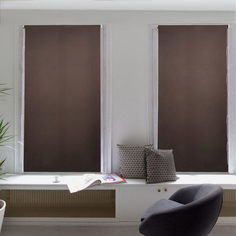 Штора рулонная Нюд, блэкаут, 60x250 см, цвет шоколад No Brand