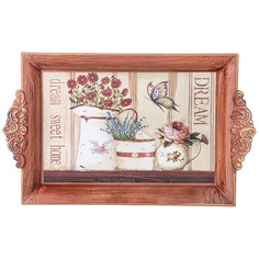 Поднос сервировочный пластикLefard Старинный прованс 106-624