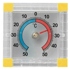 Набор из 5 шт, Термометр оконный биметаллический, крепление на липучку, диапазон от -50 до No Brand
