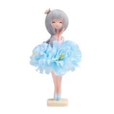 Сувенир полистоун "Малышка в короне, в платье с цветочной юбкой"24,5х11,5х11 см Sima-Land