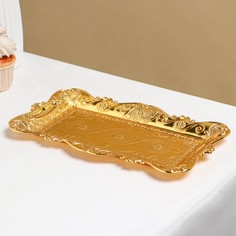 Поднос «Восток», 25,5x15,5x1 см, цвет золотой No Brand