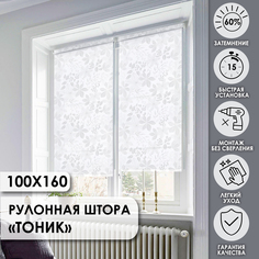 Рулонные шторы ЭскарТоник, белый, 100х160 см