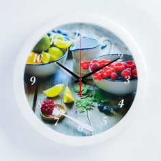 Часы настенные, серия: Кухня, "Осенний урожай", плавный ход, d=28 см No Brand