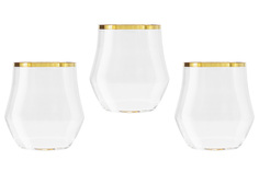 Набор стаканов для виски Same Сабина золото стекло 6шт 0,375л SM-4156/G