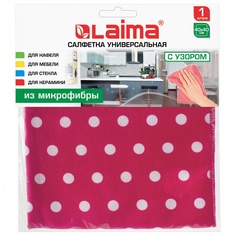 Салфетка хозяйственная Лайма (40х40см) микрофибра, 6шт (607582)