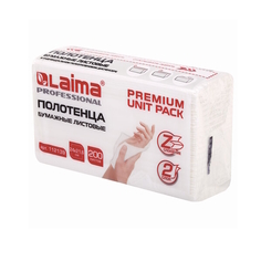 Полотенца бумажные для держателя 2-сл Лайма H2 Premium Unit Pack, Z-сложения, 21уп по 200л