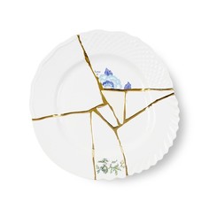 Тарелка Seletti Kintsugi 09613 27,5 см. Дизайнерская посуда из фарфора (Италия)