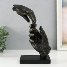 Статуэтка 9679982 Касание рук под металл 18,4х10,4х29,4 см No Brand