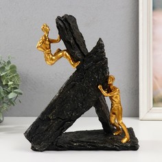 Статуэтка 9889752 Скалолазы золото 22,7х8,8х26,2 см No Brand