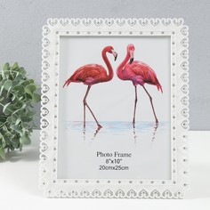 Фоторамка 9724494 Рама из сердечек молочная Bazar