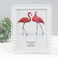 Фоторамка 9724495 Рама из сердечек белая Bazar
