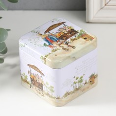 Универсальная шкатулка 9758986 Крольчата с яйцом 7,5х7,5х6,5 см No Brand