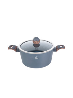Кастрюля с крышкой MercuryHaus Grey алюминий 4,3л MC-1797
