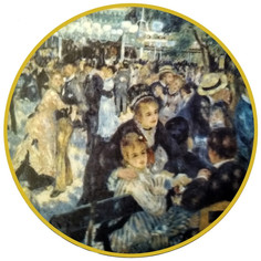 Декоративная тарелка, Импрессионисты. Бал в Мулен де ла Галетт. Ренуар, 10 см. No Brand