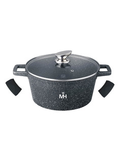 Кастрюля с крышкой MercuryHaus Granite алюминий 9,5л MC-1809