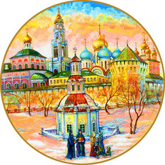 Декоративная тарелка, Троице-Сергиева Лавра, 20 см. No Brand