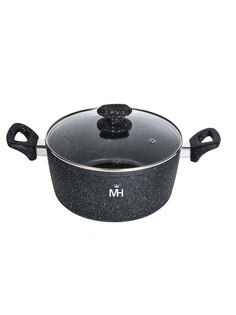 Кастрюля с крышкой MercuryHaus Granite алюминий 4л MC-1707