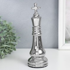 Статуэтка 7812385 Шахматная фигура. Король серебро 25х8,2х8,2 см No Brand