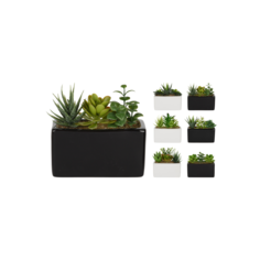 Растение искусственное Home Collection Bamboo Paradise Суккуленты в Кашпо 150х80х140мм 1 ш