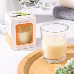 Свеча ароматическая в стекле 5х6см, ваниль Богатство Аромата