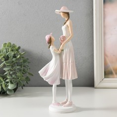 Сувенир "Мама с дочкой в шляпках" 9,5х7,5х26 см No Brand