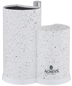 Подставка для ножей универсальная c держателем для полотенец Размер: 25x22x16 см Agness