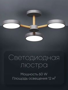 Люстра потолочная WEDO LIGHT 60Вт 12 кв.м серый LED