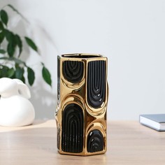 Ваза керамика настольная Аббей d10см h17,5 см чёрный No Brand