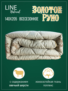 Одеяло всесезонное теплое Фабрика снов овечье шерсть11321 золотое руно 1.5спальное 140х205