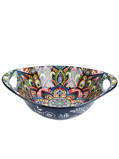Салатник овальный с ручками 22,7x15,2x6,6 см фарфоровый Nouvelle Arabesque 860090