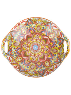 Блюдо сервировочное с ручками Nouvelle Arabesque фарфор 22,5х20,5х4,5 см 860092