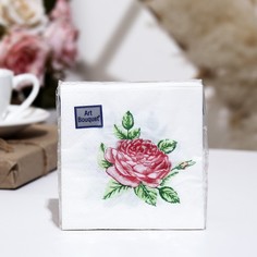 Салфетки бумажные Art Bouquet "Прекрасная роза", 20x20, 2 слоя, 30 листов