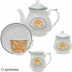 Чайный сервиз 15 пр. 250 мл. АДОНИС Фарфор Lenardi (177365)