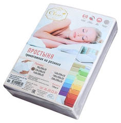 Простынь трикотажная на резинке Cleo 140x200x25 14/21 горчица