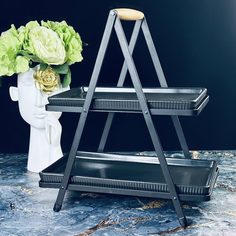 Двухъярусная этажерка 35х15х30,5 см ЭЛЛАДА Lenardi (183541)