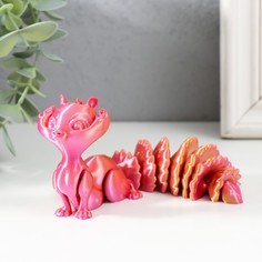 Сувенир-антистресс "Белка Бэлла" 15,5х4х6,5 см, розовый хамелеон No Brand