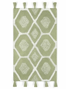 Коврик для ванной Arya 60x100 Lee Зеленый, Белый